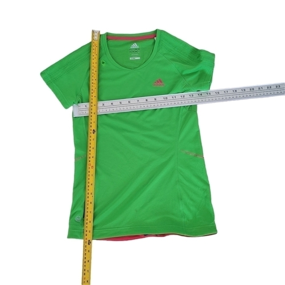 𝅺adidas Green Women top , Supernova Running Tee Performance Active Wear US S - Picture 9 of 11
